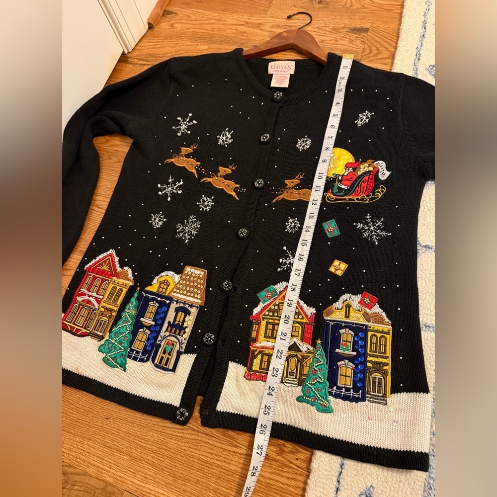 Basic Editions Holiday Womens Medium Christmas To… - image 10